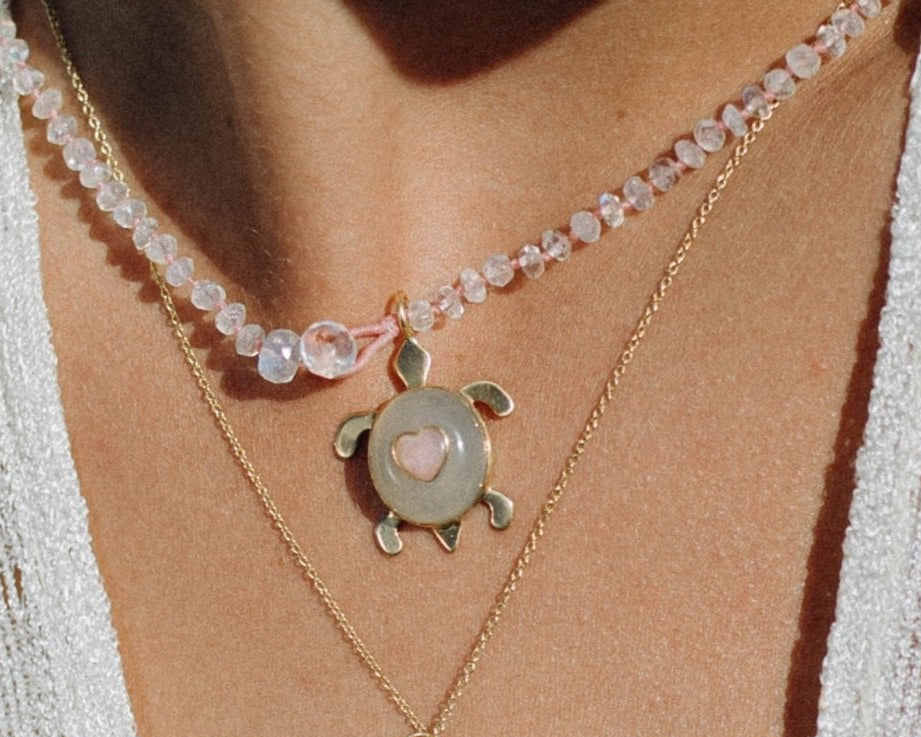 COLLANA PIETRA DI LUNA ROSA CHIAROBY MIRTILLA JEWELS
