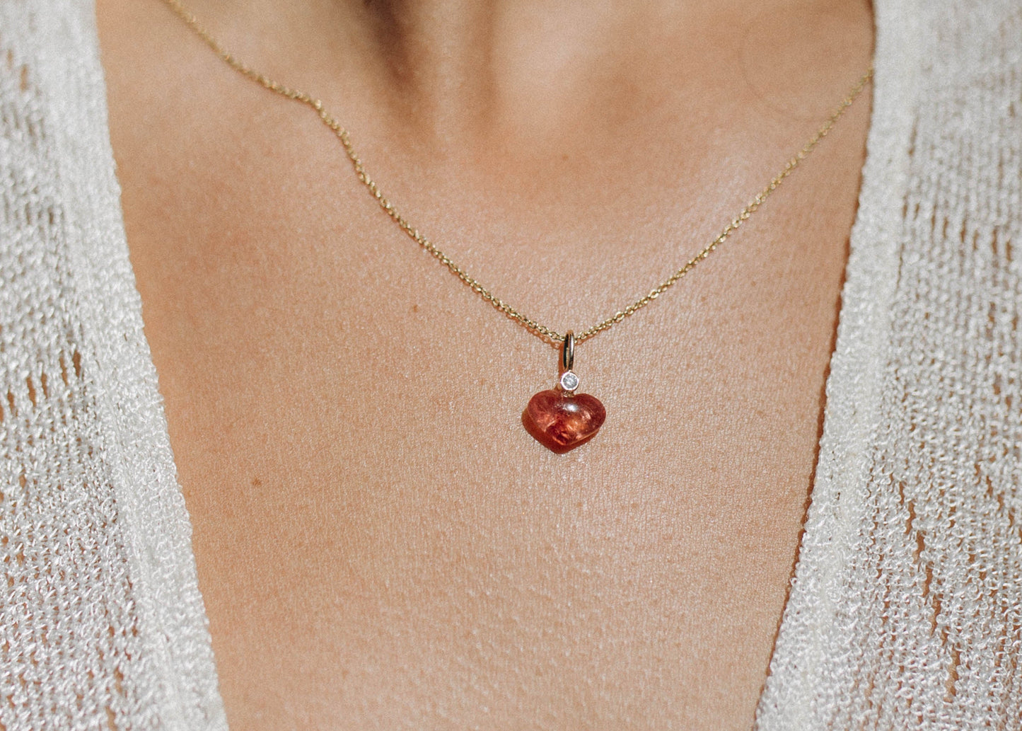 TOURMALINE HEART PENDANT