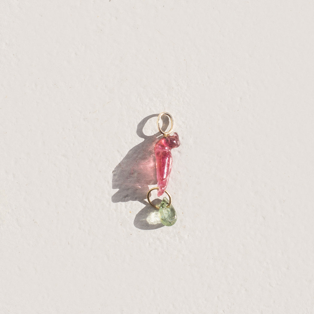 Tourmaline Bird Pendant