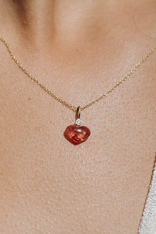 CIONDOLO CUORE E DIAMANTE BY MIRTILLA JEWELS