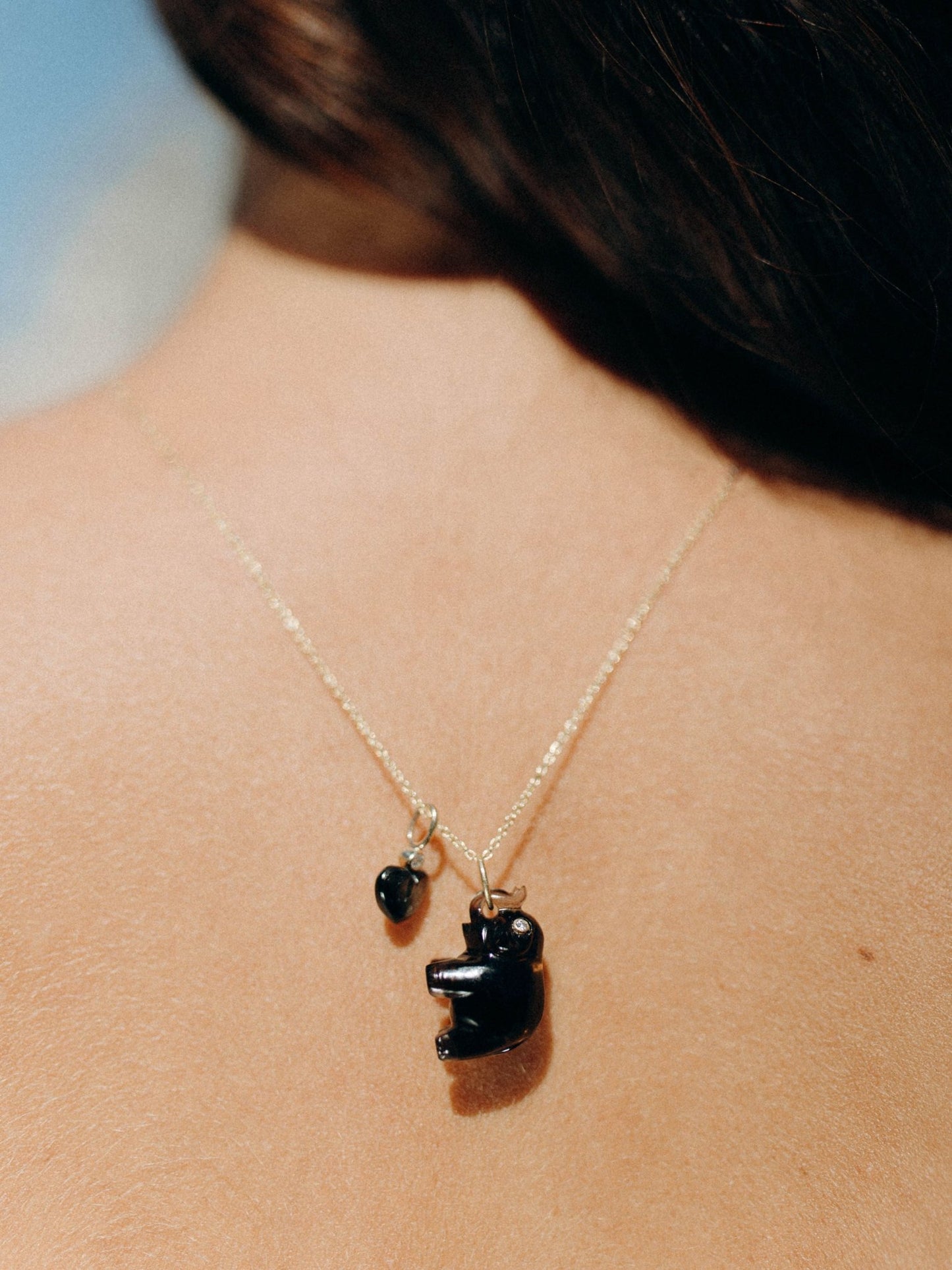 CIONDOLO ELEFANTE QUARZO GRIGIO E DIAMANTI BY MIRTILLA JEWELS