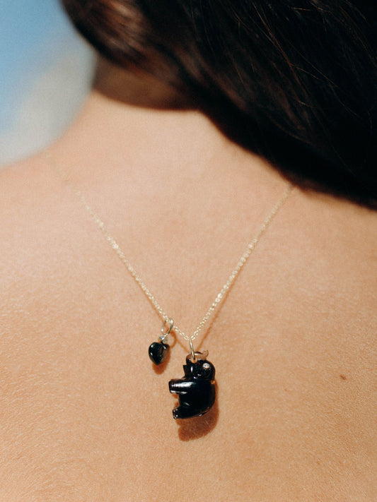 CIONDOLO ELEFANTE QUARZO GRIGIO E DIAMANTI BY MIRTILLA JEWELS