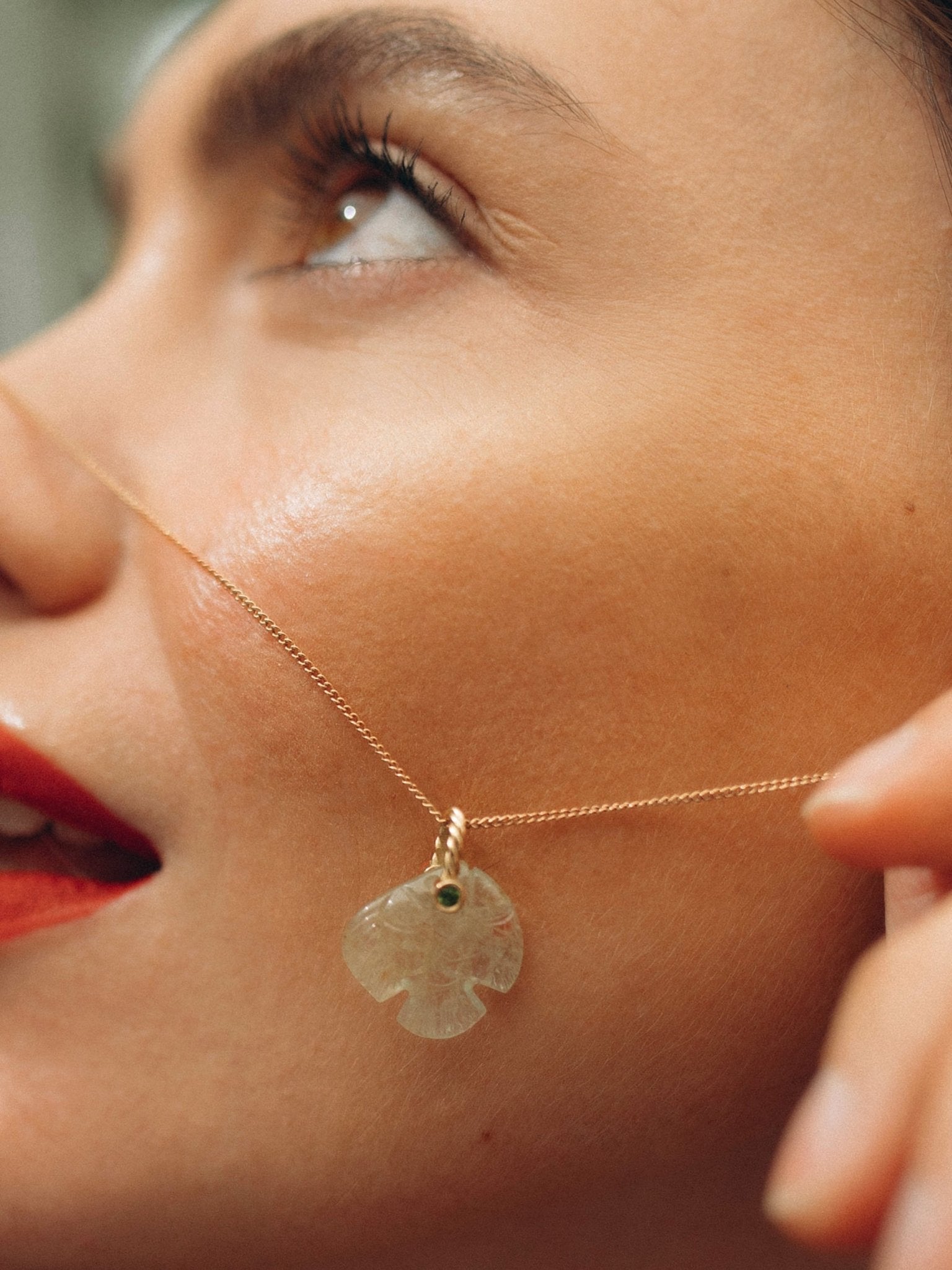 CIONDOLO PESCE TORMALINA VERDE CHIARA E ORO 18 BY MIRTILLA JEWELS