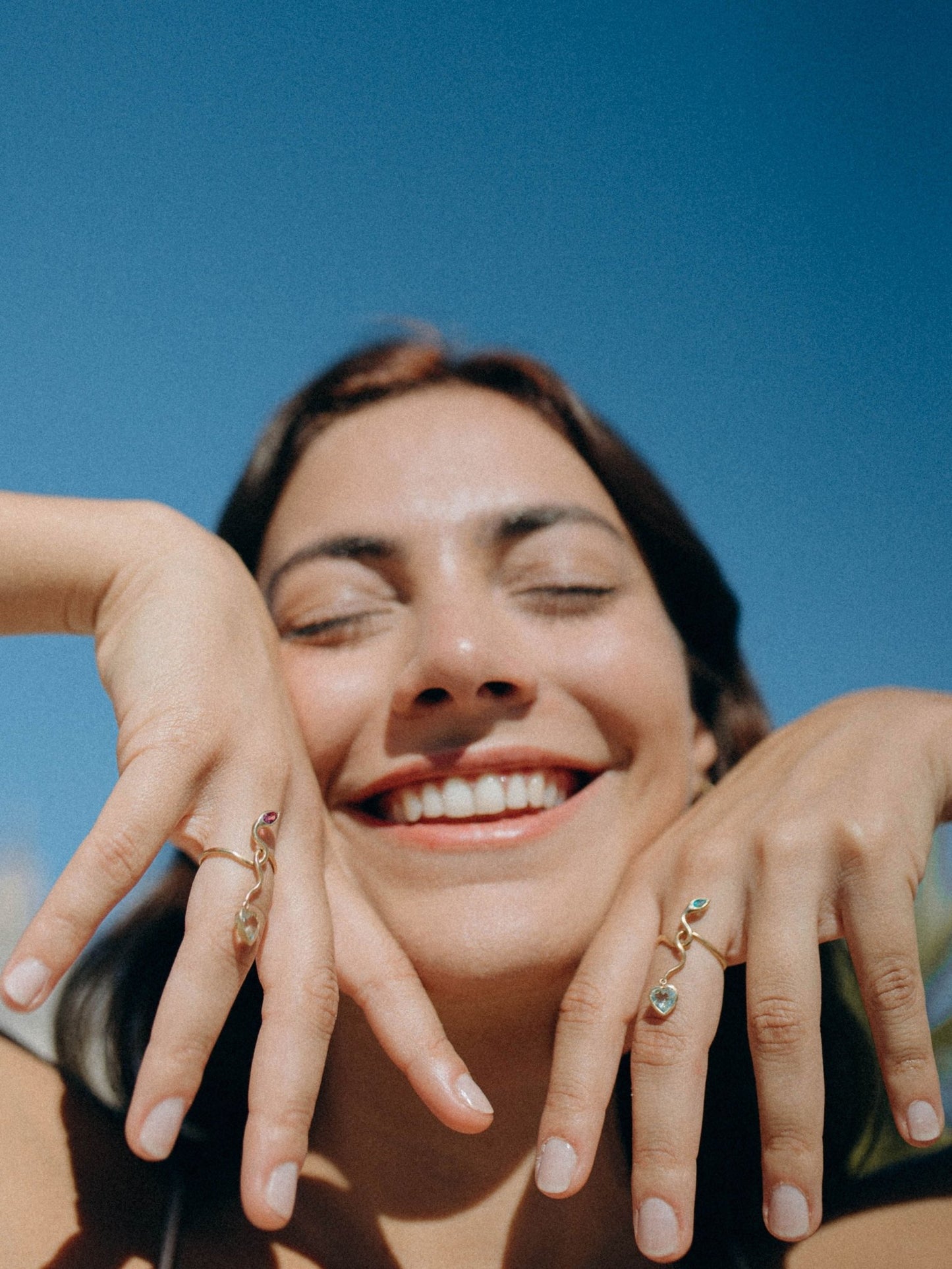 anelli serpente oro con pietre  by mirtilla jewels